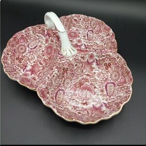 Vintage Antique Reflections by  J Godinger  Leaf Shape Pickle  Dish